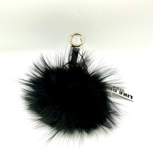 Like Dreams Black Pom Pom Bag Charms # 1084